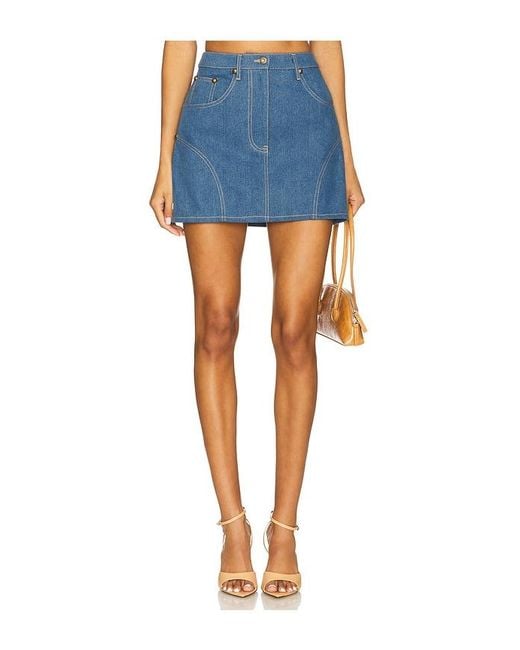 Lovers + Friends Blue Mira Mini Skirt