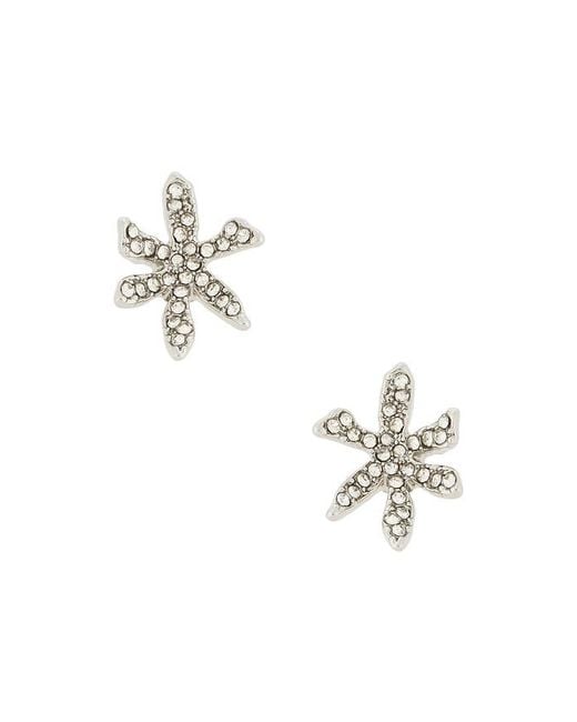 Lele Sadoughi Multicolor Pave Water Lily Stud Earrings