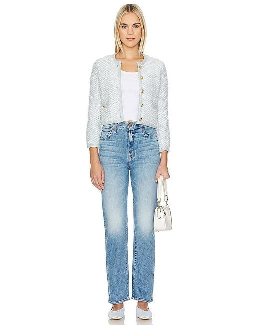 Mother Blue The Ditcher Zip Flood Jeans
