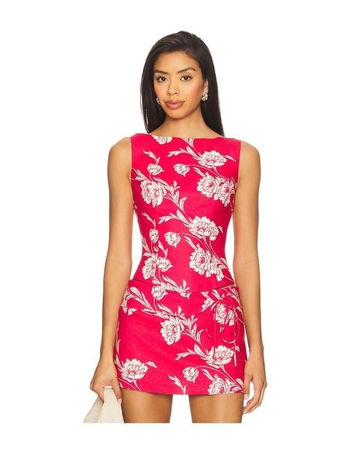 Amanda Uprichard Red X Revolve Ines Top