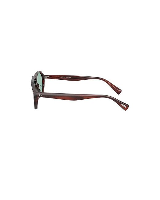 Oliver Peoples Green Remment Irregular Sunglasses