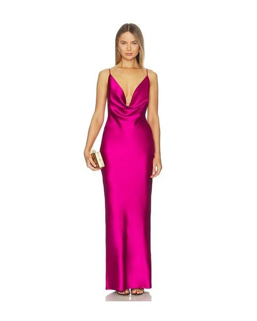 Nookie Pink Valerie Drape Gown