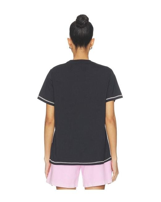 Ganni Multicolor Basic Cotton Jersey Raspberry Print T-Shirt