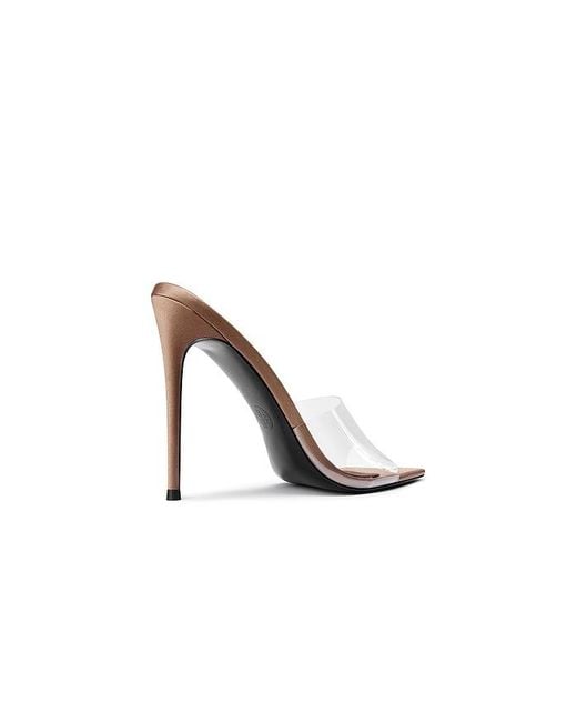Femme LA White Gianni Satin Mule