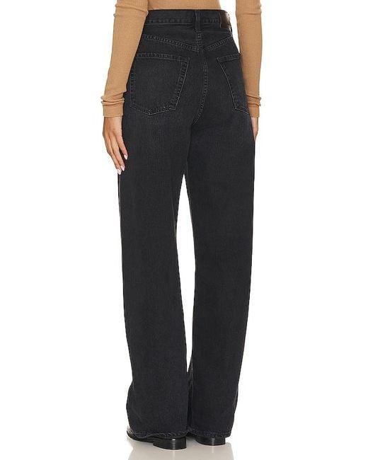 Citizens of Humanity Black Ayla Baggy Cuffed Crop Jeans