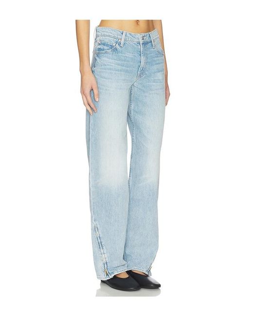 Mother Blue The Turn Key Spinner Sneak Jeans