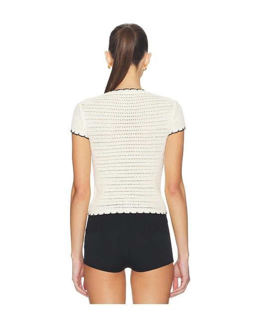 MAJORELLE White Maev Short Sleeve Top