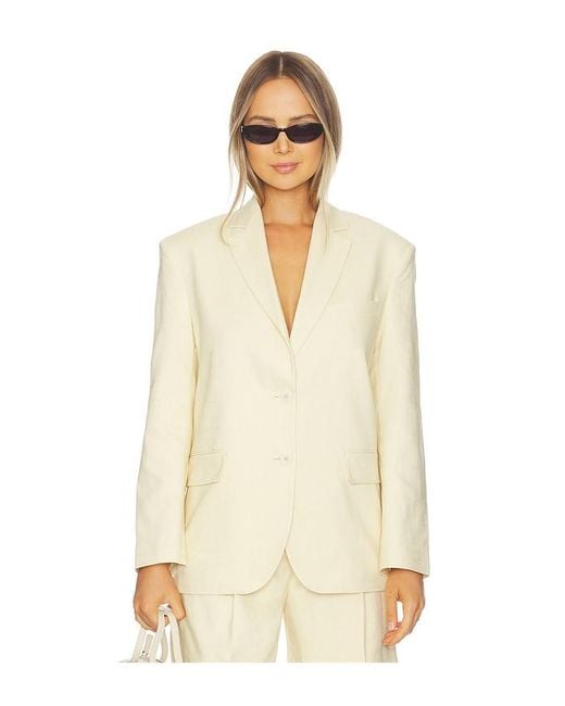 Anine Bing Natural Quinn Blazer