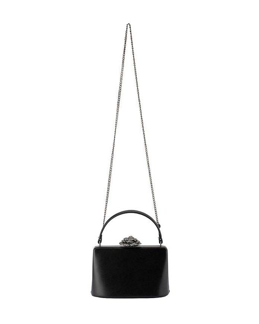 Olga Berg Black Grace Embellished Frame Bag