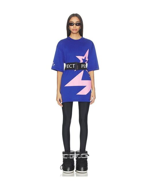 Perfect Moment Blue Oversized Logo Tshirt