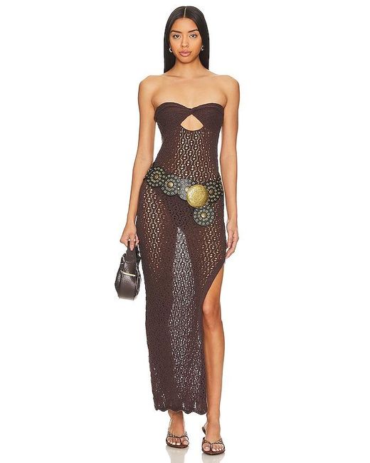 ROBE MAXI MARINE en Chocolate superdown en coloris Multicolor