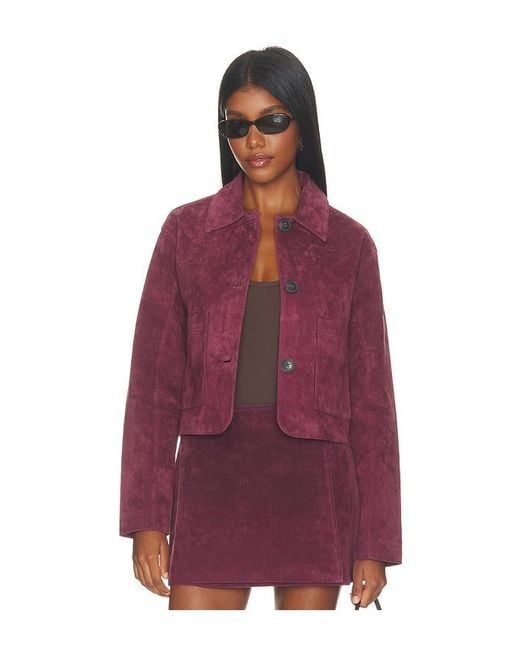Blank NYC Red Suede Jacket