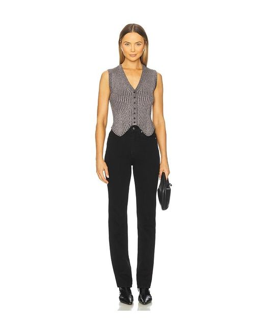 AllSaints Black Cruz Shine Waistcoat