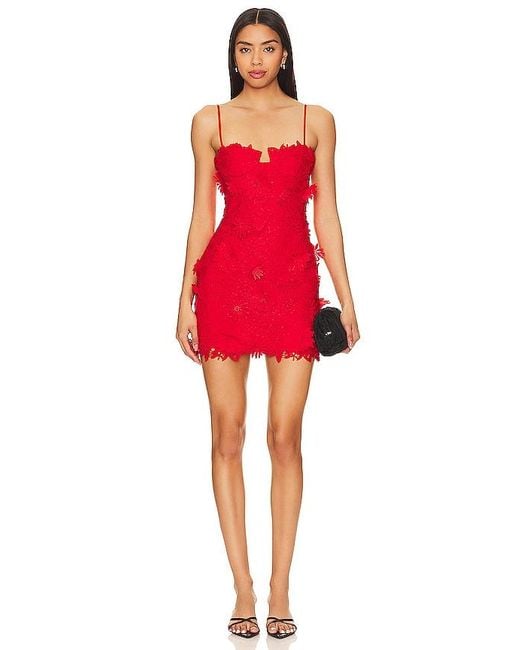 Bardot Red Brias Mini Dress