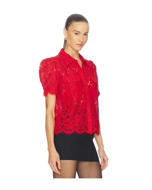 Generation Love Red Mina Lace Top