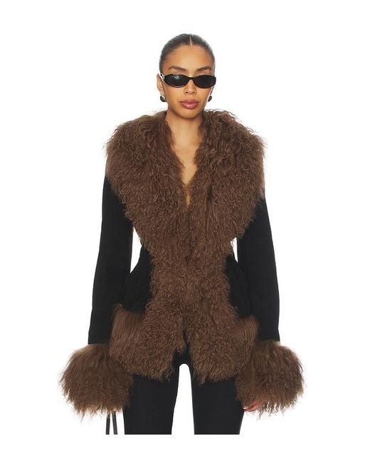 Susanna Chow Brown Dorothy Suede Coat