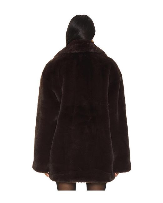 Lovers + Friends Black Wainscott Faux Fur Jacket