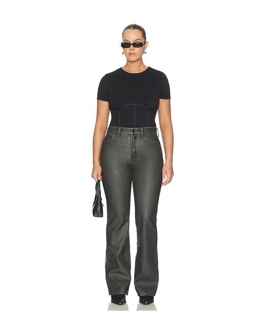 GOOD AMERICAN Black Good Classic Bootcut Faux Leather Pants