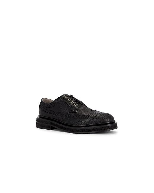 AllSaints Black Escher Brogue Shoe for men