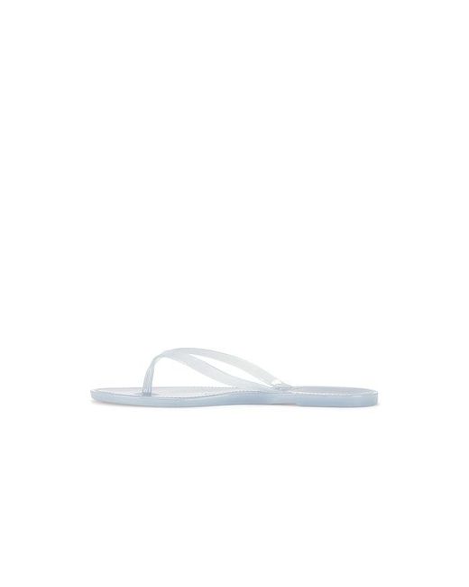 Black Suede Studio White Flip Flops Crystal