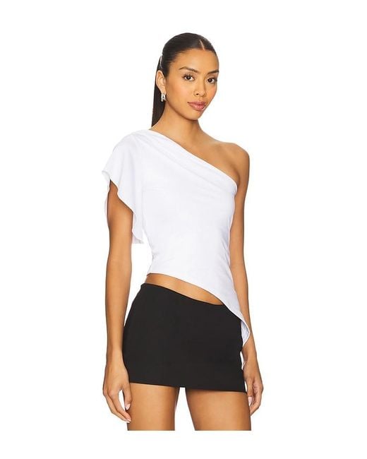 superdown White Marlene Asymmetrical Top