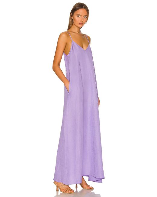 L'Agence Linen Hartley Trapeze Dress in 