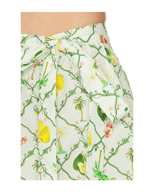 VERANDAH Yellow Wrap Mini Skirt