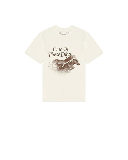 One Of These Days White Lost Highway Tee for men