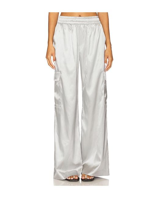 Heroine Sport White Satinhose Im Cargo-Style Satin Cargo Pants