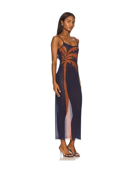 WeWoreWhat Multicolor Langes Lingeriekleid Mesh Scoop