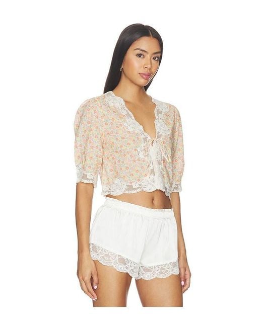 Rixo White Ursula Top