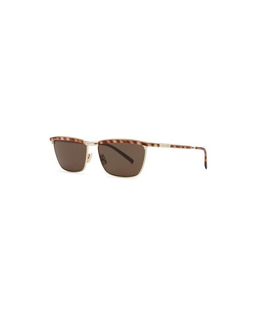 Saint Laurent Metallic Rectangular Sunglasses for men