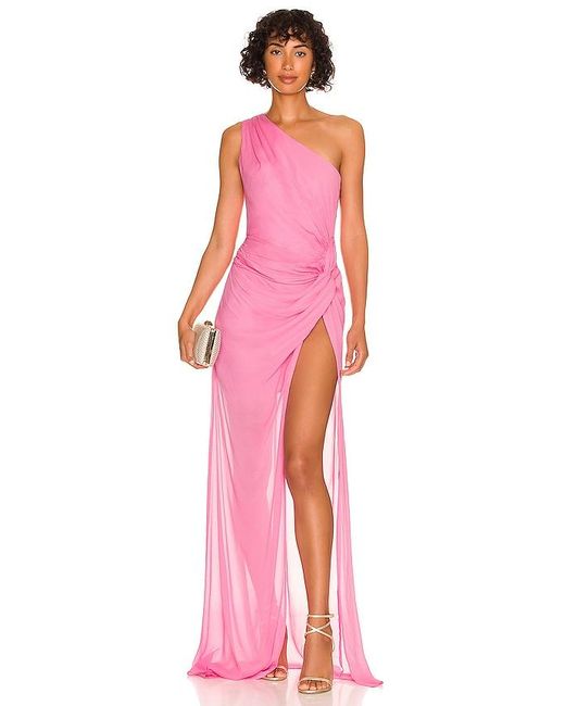 SAU LEE Pink Helene Dress