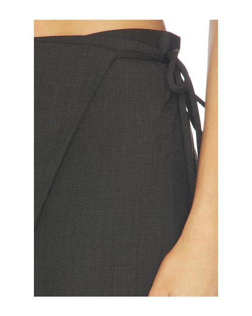 St. Agni Black Wrap Rouleau Pants
