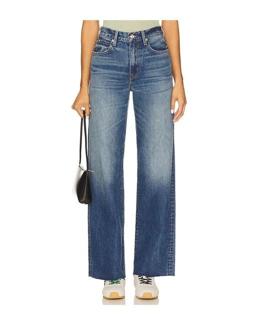 SLVRLAKE Denim Blue Grace Wide Leg Jeans