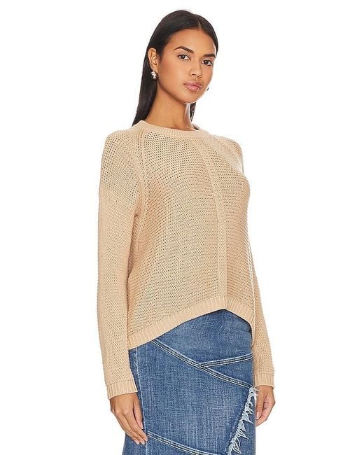 Autumn Cashmere Blue Open Stitch Crew Neck