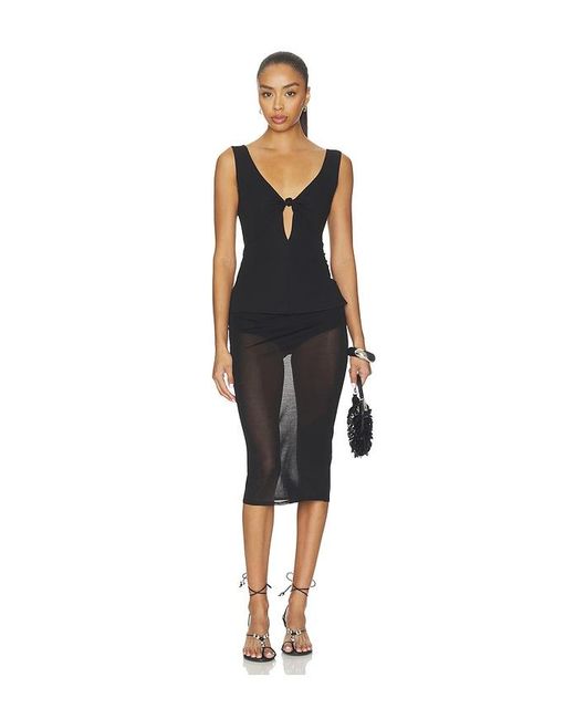 geel Black Roman Top