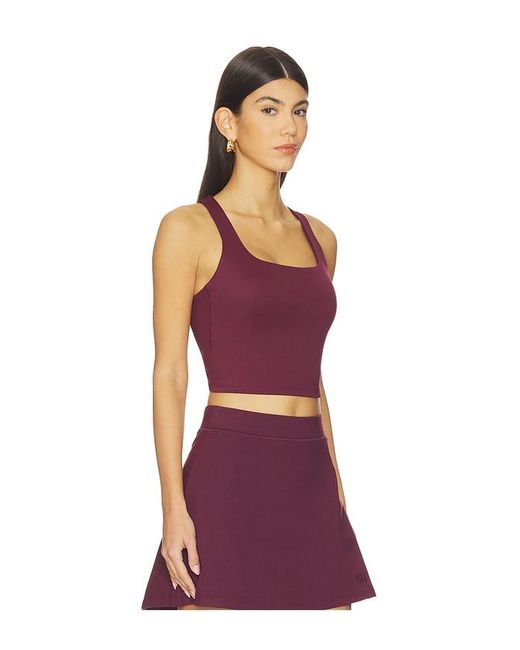 Gold Hinge Red Criss Cross Back Tank Top