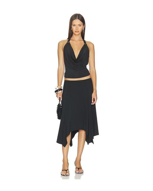 GUIZIO Black Nellie Halter Top