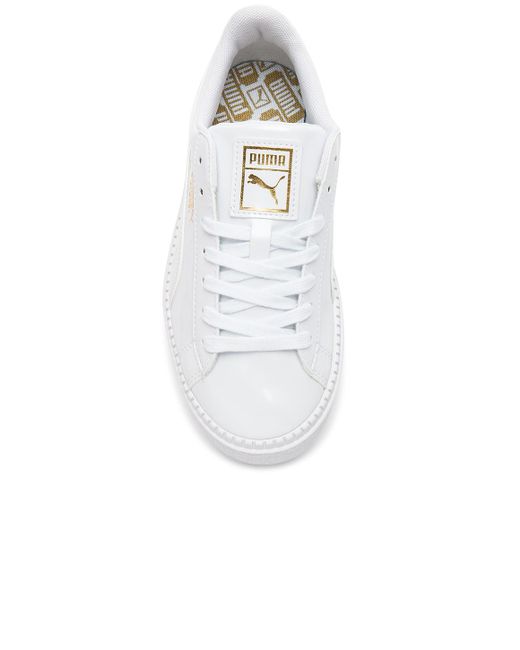 puma basket platform trace white