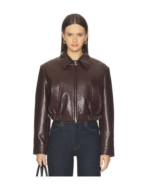 Agolde Brown Nahla Cropped Jacket