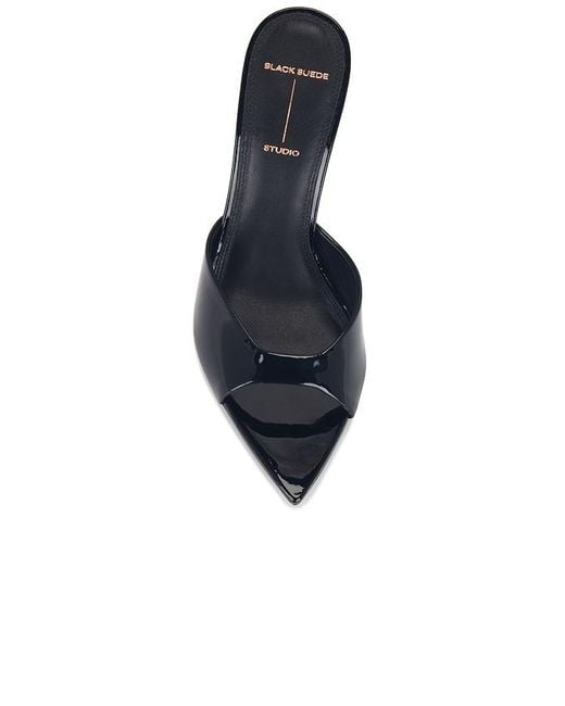 Black Suede Studio Blue Brea Mule