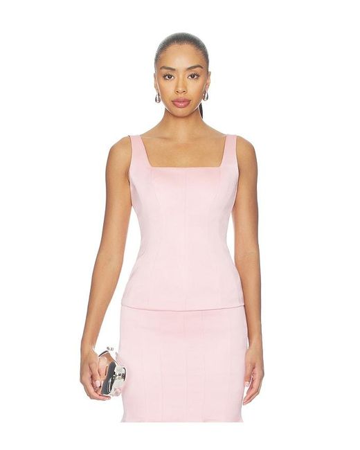 Prabal Gurung Pink Corset Seam Tank