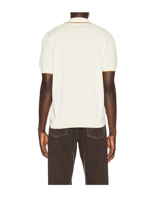 Fred Perry Blue Tonic Waffle Knitted Polo for men