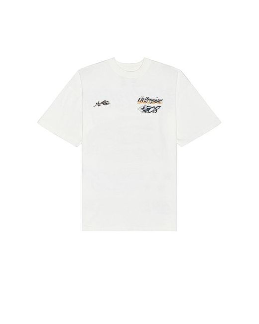 Civil Regime White Wile E. Coyote Racing American Classic Oversized Tee for men