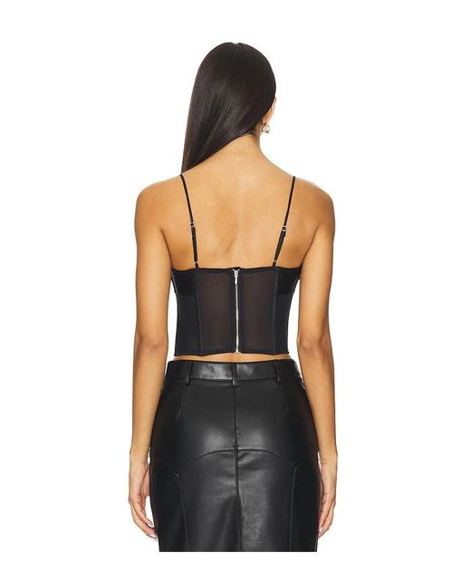 Fleur du Mal Black Nora Corset Top