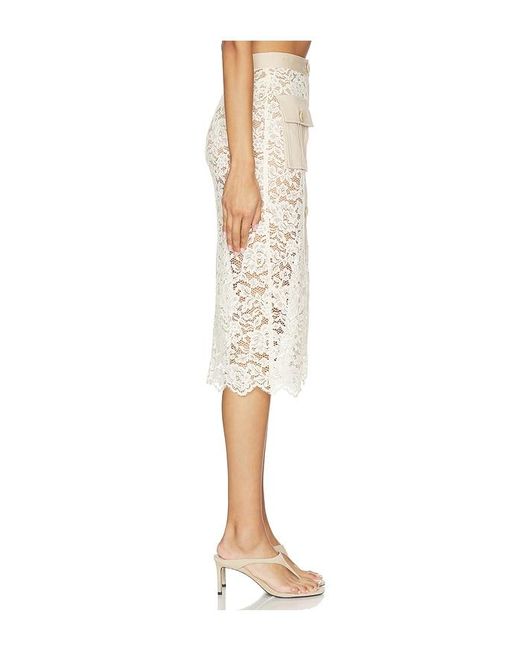 L'Agence Natural Shae Below Knee Skirt