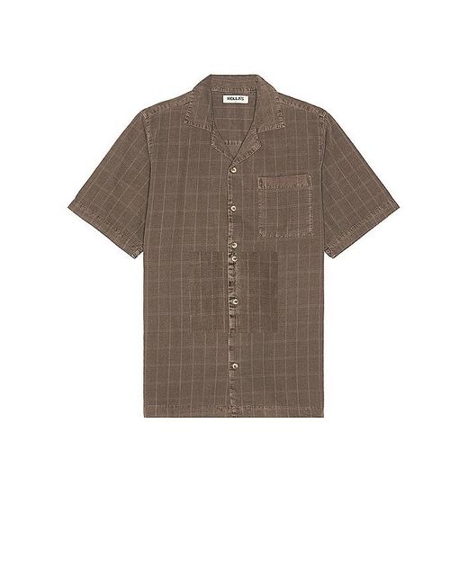 Rolla's Brown Tile Cord Bowler Shirt for men