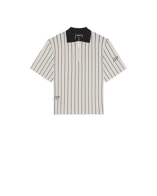 MADFRENZY Gray Knit Polo for men