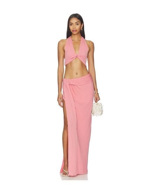 Lovers + Friends Pink Judy Maxi Skirt